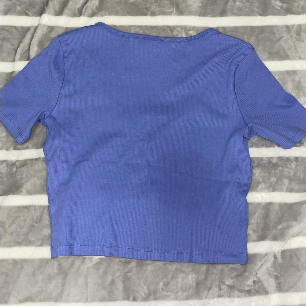 Blue Zara crop top
